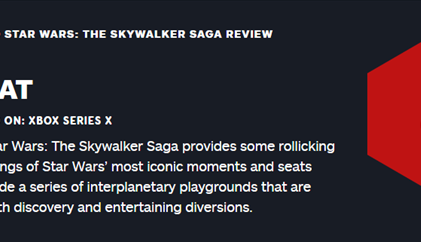 《乐高星战天行者传奇》IGN 8分 经典时间的欢喜重塑